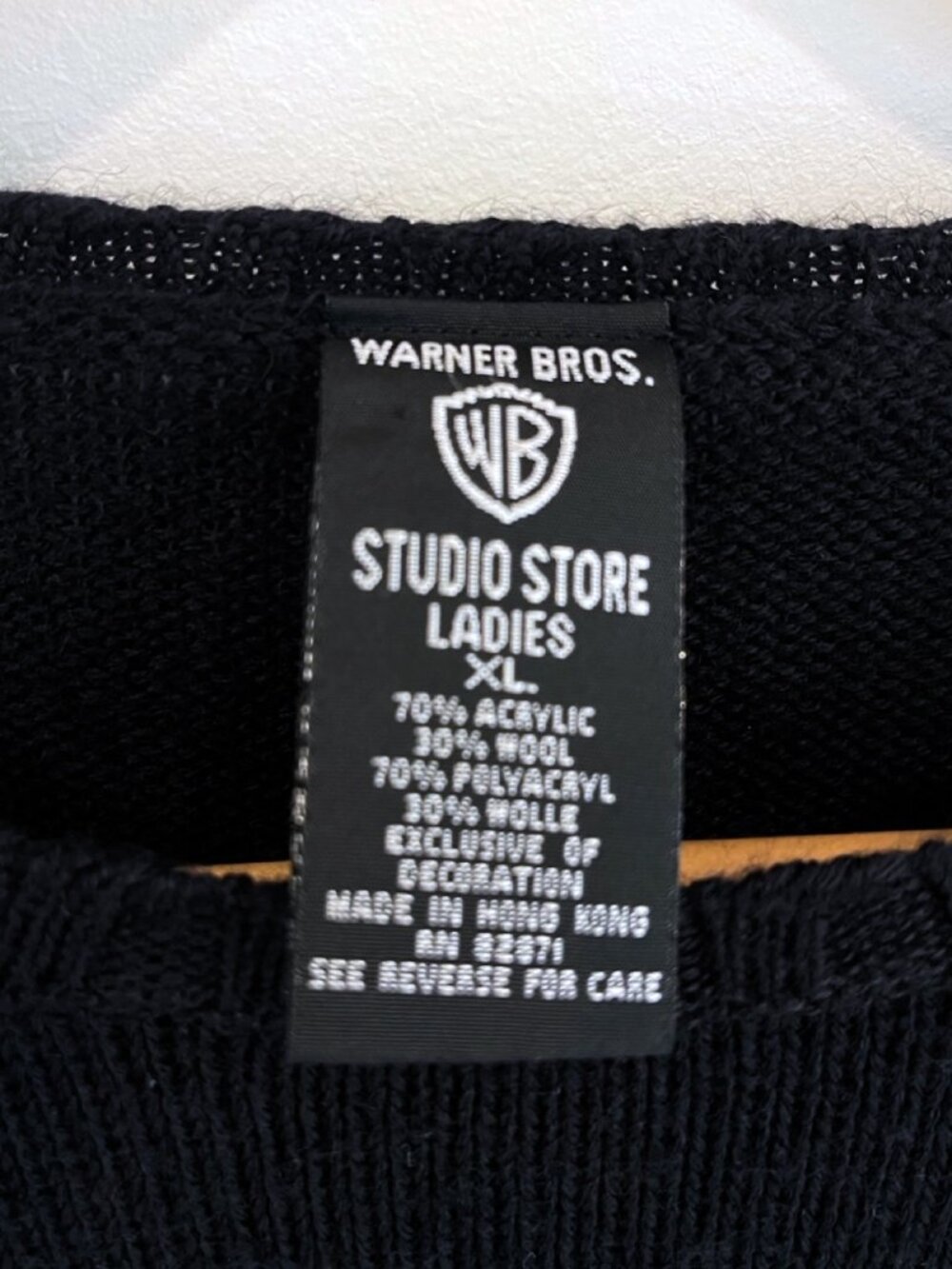 Warner Bros Studio Store Womens XL Tweety Bird Knit Sweater Black - Picture 3 of 5